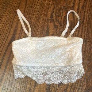 Girls white lace bralette from Abercrombie. Size 7/8